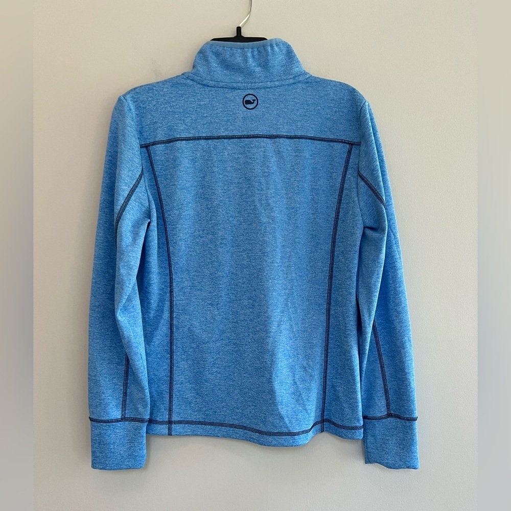 Vineyard Vines Palmetto Quarter-Zip Long Sleeve Performance Pullover Blue, S - Picture 4 of 10